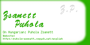 zsanett puhola business card
